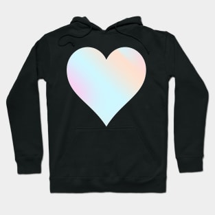 Pattern of holographic hearts on lavender purple Hoodie